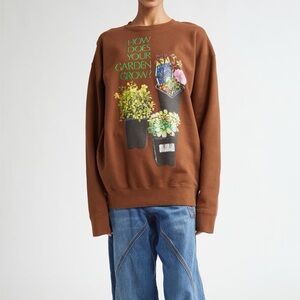 NWT JW ANDERSON FLOWER POT CREWNECK SWEATSHIRT